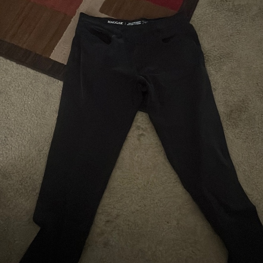 Black jeans, 34 x 32, slim straight, haggar